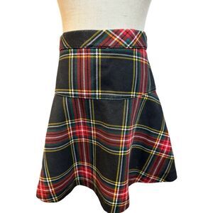 Crewcuts Factory Girls Kids Tartan Side Zip A-Line Festive Mini Skirt. 4. 4T.
